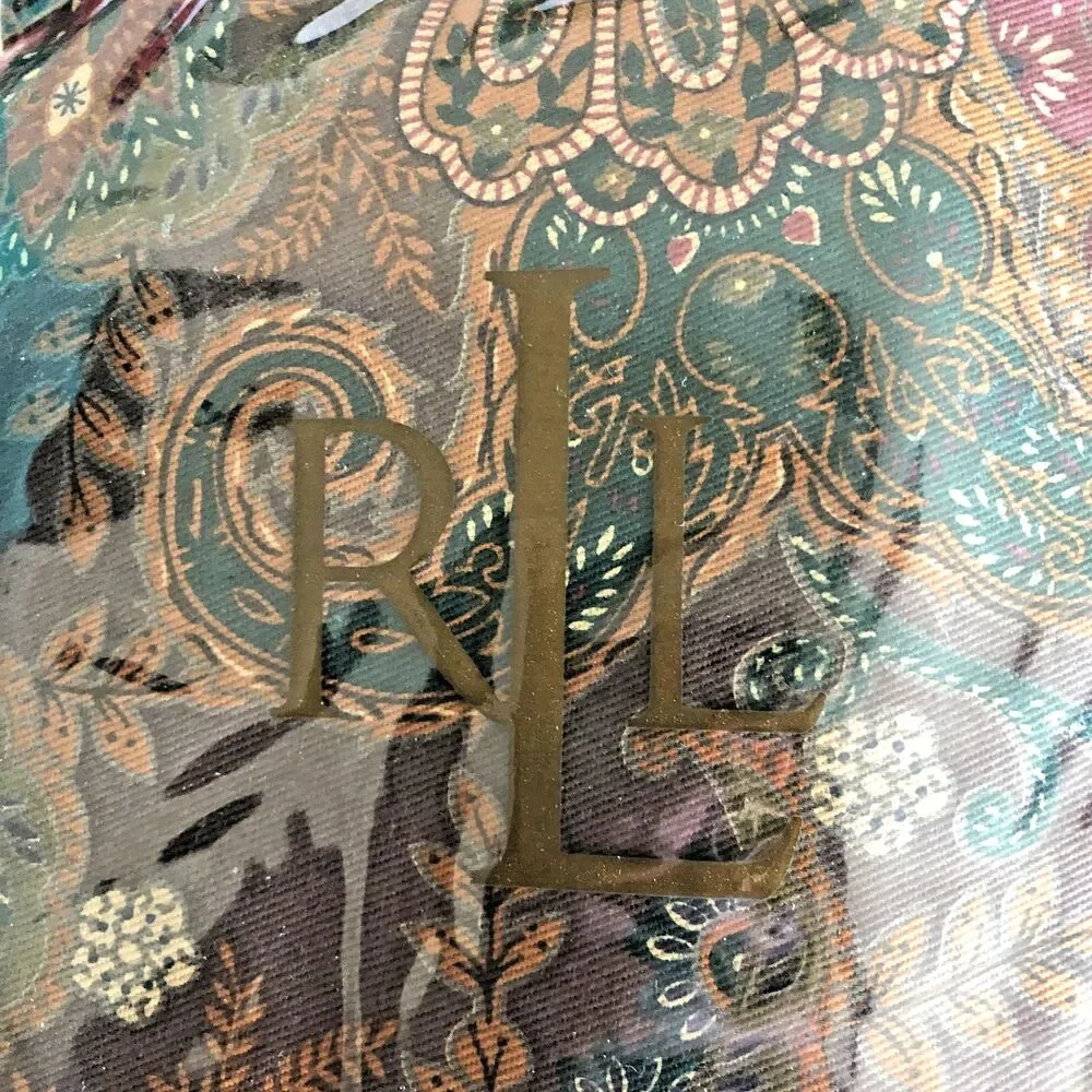 Ralph Lauren Standard Sham RUE DES ARTISTES PAISLEY Brown Gold Green New